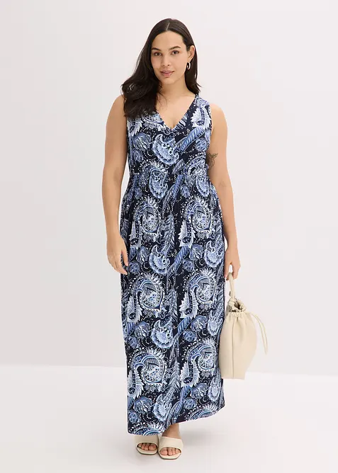 M&ouml;nstrad maxikl&auml;nning i mjuk viskosmix, bonprix