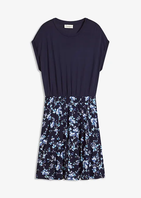 Jerseyklänning i viskosmix, bonprix