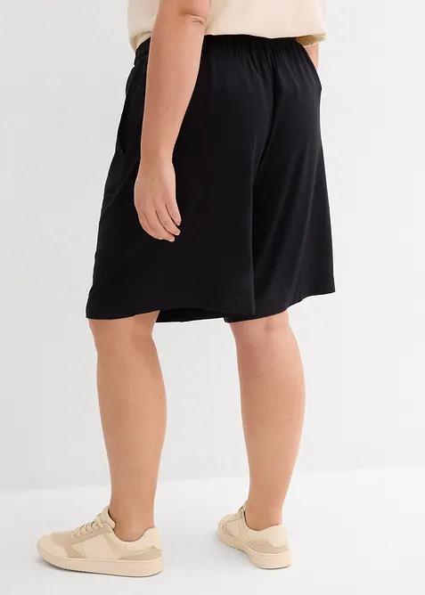 Jerseybermudas av viskos med mjukt fall, bonprix