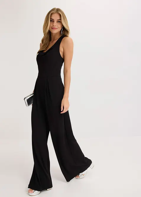 Jumpsuit med draperad ringning, bonprix