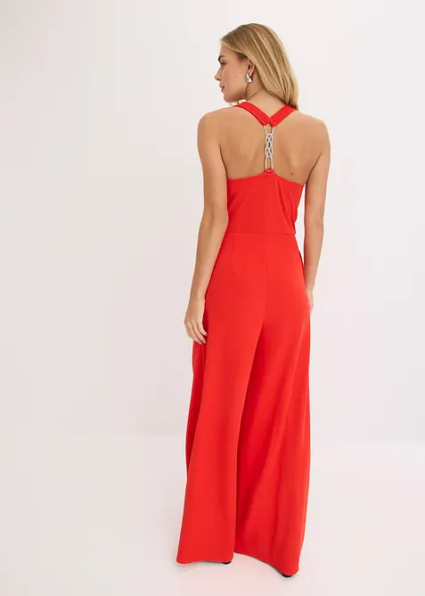 Jumpsuit med draperad ringning, bonprix