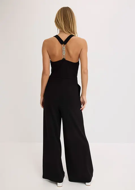 Jumpsuit med draperad ringning, bonprix