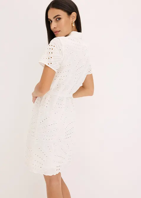 Blusklänning med hålbroderi, bonprix
