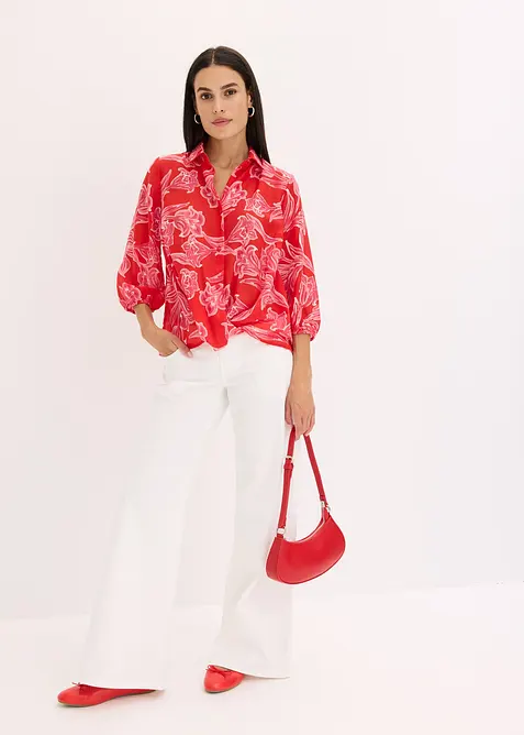 Mönstrad blus, bonprix