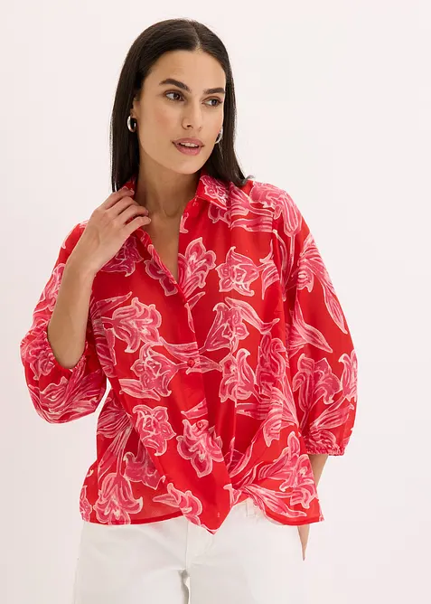 Mönstrad blus, bonprix