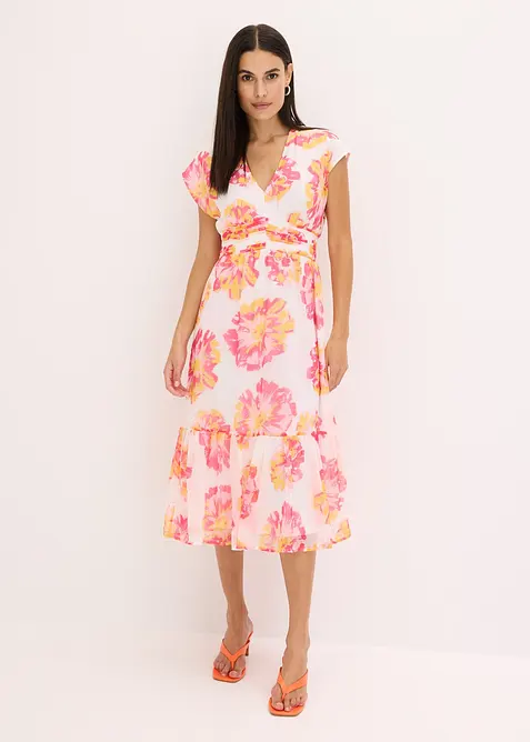 Mönstrad midiklänning, bonprix