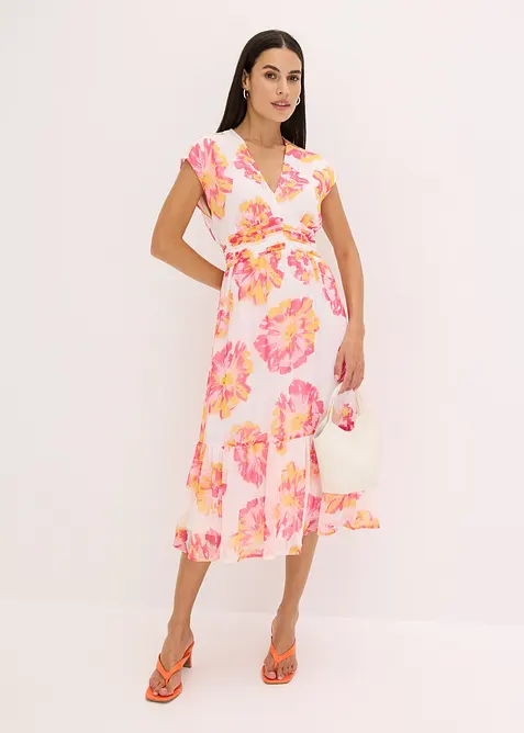 Mönstrad midiklänning, bonprix