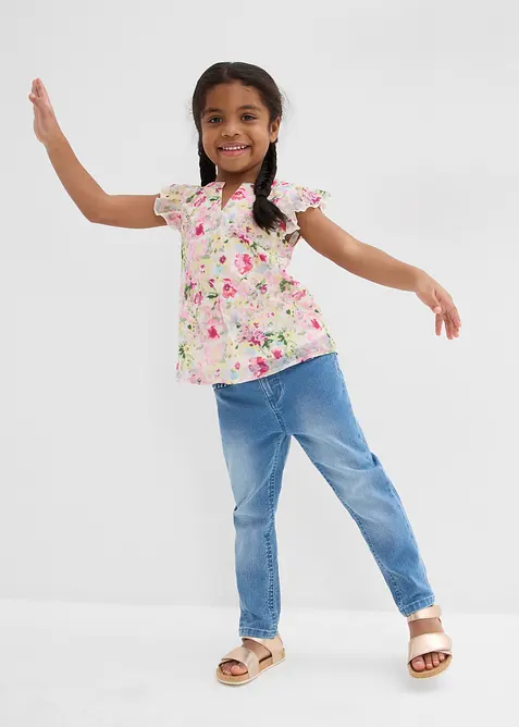 Blustunika med rysch för barn, bonprix