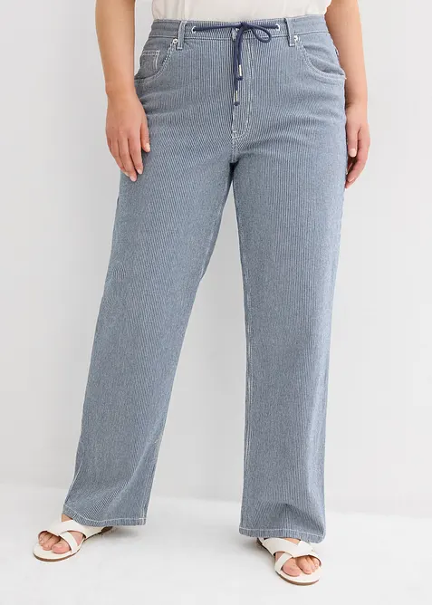 Straight Jeans, High Waist, med r&auml;nder, bonprix