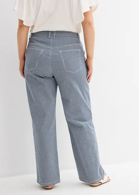 Straight Jeans, High Waist, med r&auml;nder, bonprix