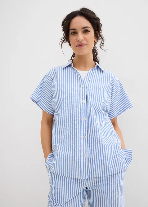 Kortärmad skjorta av bäckebölja, bonprix