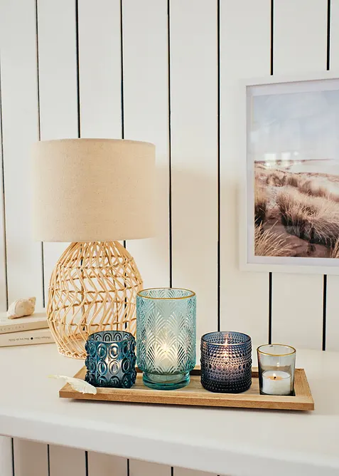 Bricka med 4 v&auml;rmeljush&aring;llare, bonprix