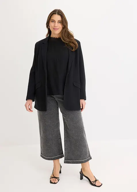 Blus med volanger, bonprix