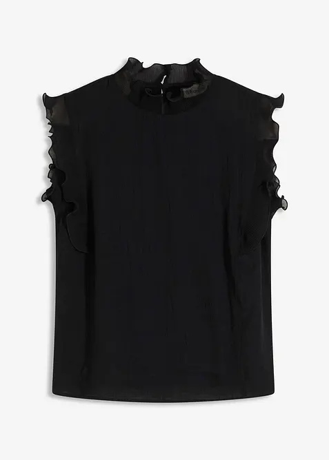 Blus med volanger, bonprix