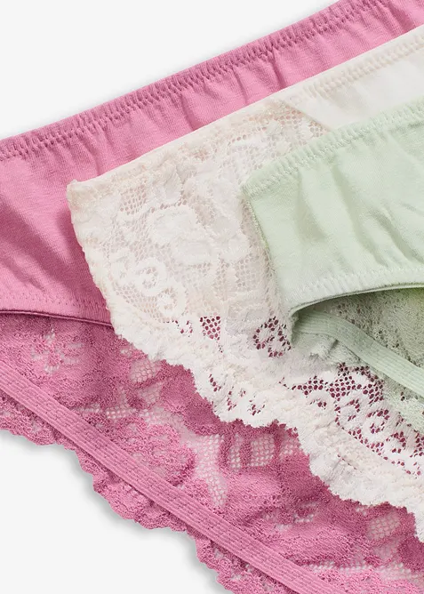 Trosa med spets (6-pack), bonprix