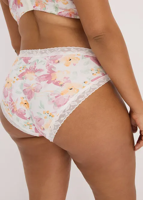 Maxitrosa med ekologisk bomull och spets (5-pack), bonprix