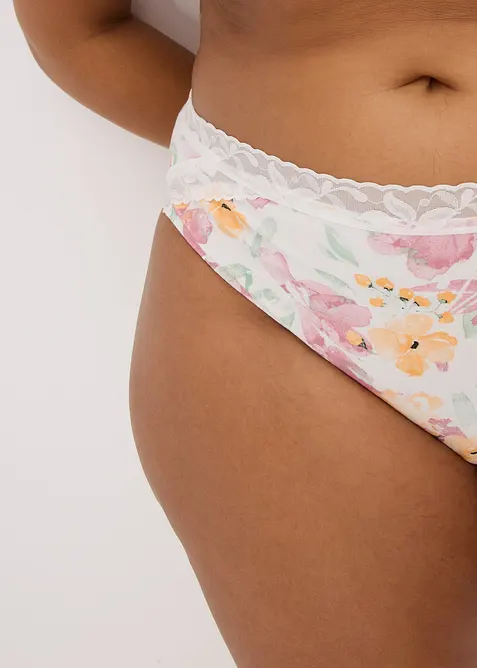 Maxitrosa med ekologisk bomull och spets (5-pack), bonprix