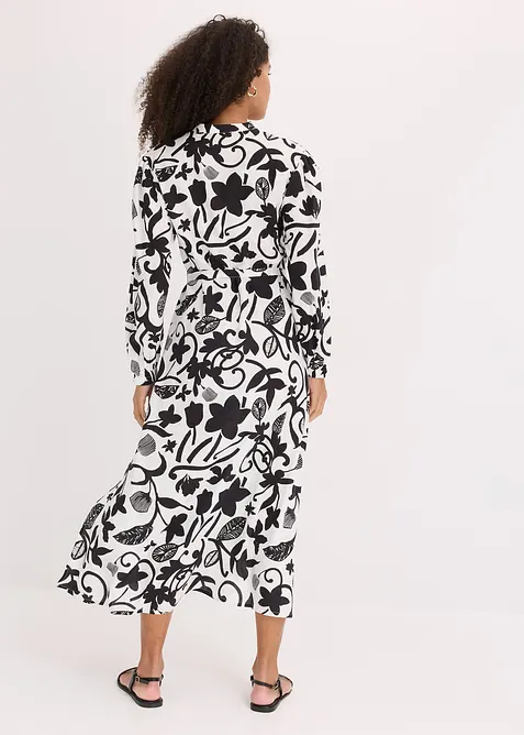 Tunikaklänning i följsam viskos, bonprix