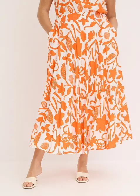 Maxikjol i f&ouml;ljsam viskos, bonprix