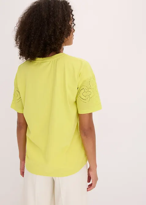 Topp med hålbroderi, bonprix