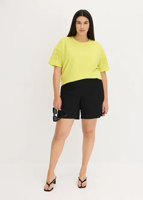 Topp med hålbroderi, bonprix