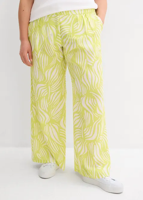 Palazzobyxa med bekv&auml;m midja, bonprix