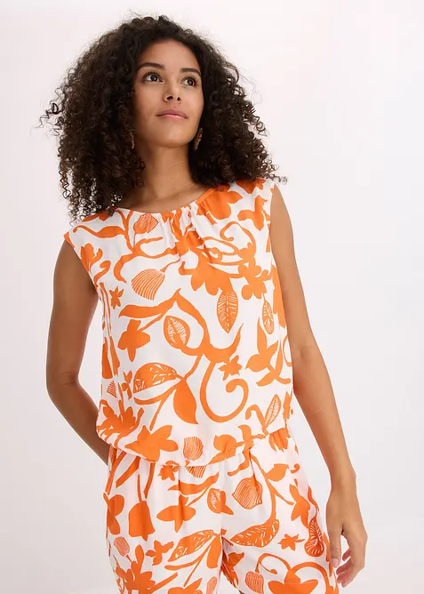 Bluslinne i kort modell av följsam viskos, bonprix