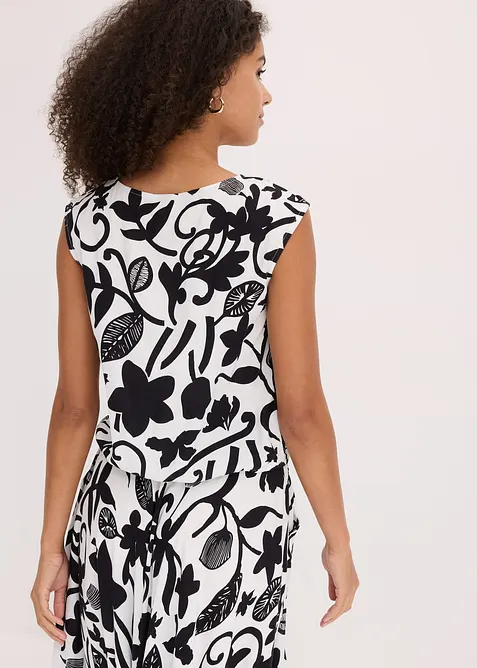 Bluslinne i kort modell av f&ouml;ljsam viskos, bonprix