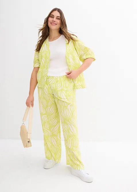 Palazzobyxa med bekv&auml;m midja, bonprix