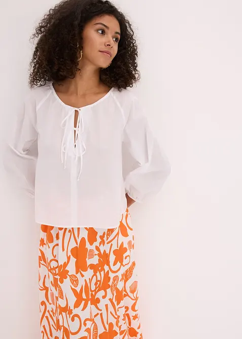 Blus i ekologisk bomull, bonprix