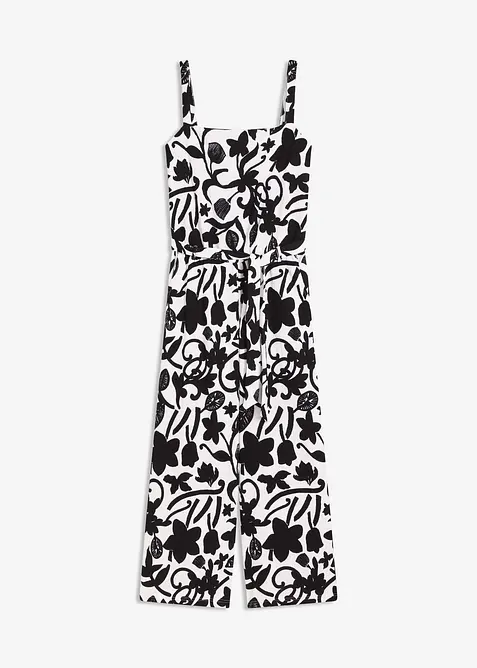 M&ouml;nstrad jumpsuit i jersey med struktur, bonprix