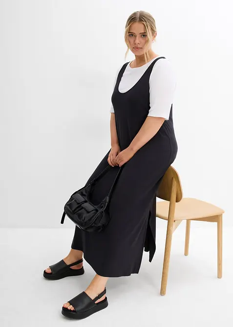 Jerseykl&auml;nning i f&ouml;ljsam viskos, bonprix