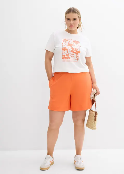 Bekväma Punto di Roma-shorts i dra på-modell, bonprix