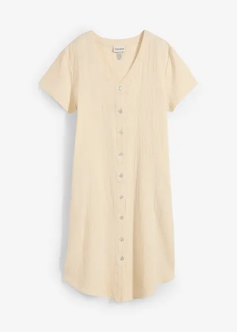 Blusklänning i mjuk muslin, bonprix