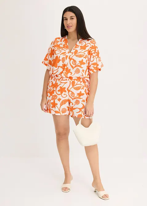 M&ouml;nstrade shorts i f&ouml;ljsam viskos, bonprix