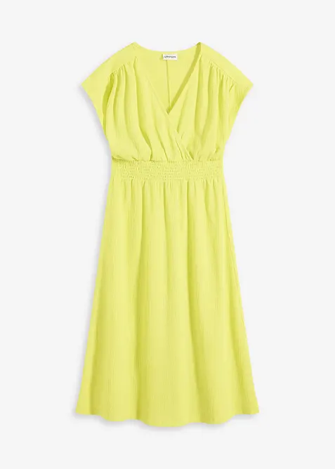 Jerseyklänning i luftig kräpp, bonprix