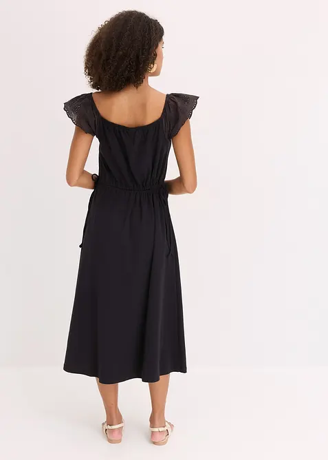 Jerseyklänning i ekologisk bomull, bonprix