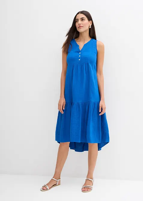 Klänning i luftig muslin, bonprix