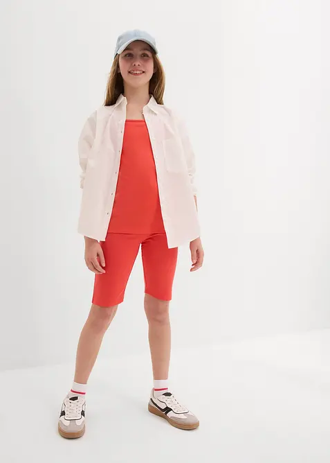 Linne för barn med smala axelband och ekologisk bomull (3-pack), bonprix