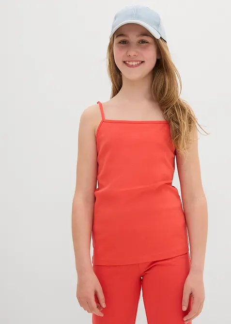 Linne för barn med smala axelband och ekologisk bomull (3-pack), bonprix