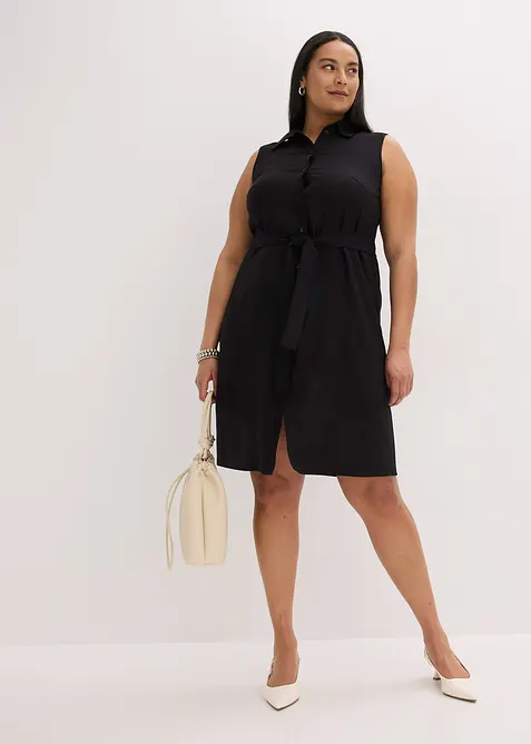 Skjortkl&auml;nning av viskos, bonprix