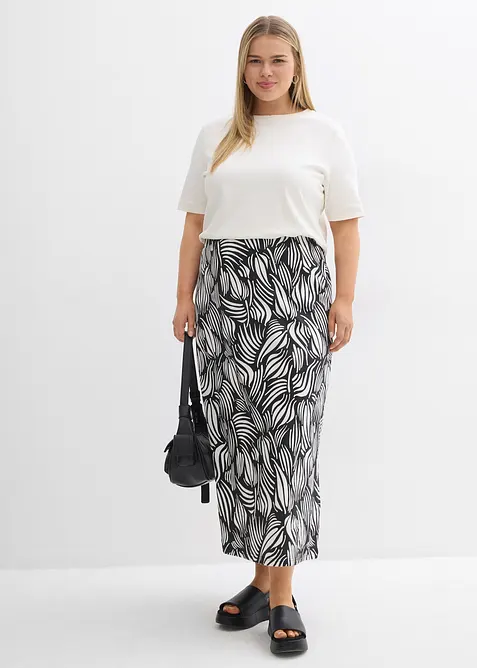 Jerseykjol av stretchigt bomullsmaterial, bonprix