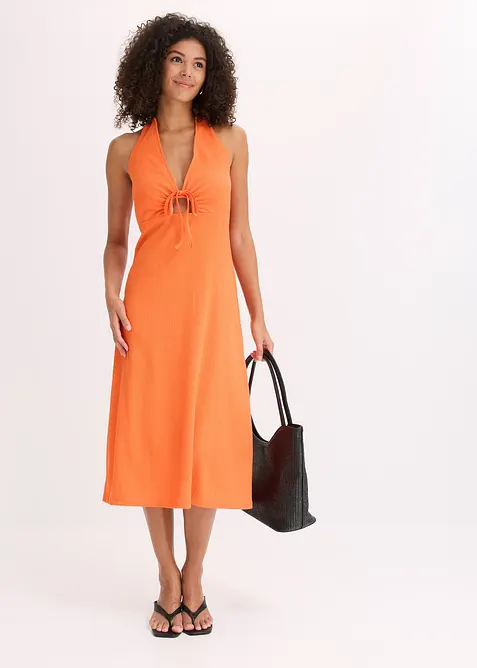 Jerseyklänning med cut-outs, bonprix