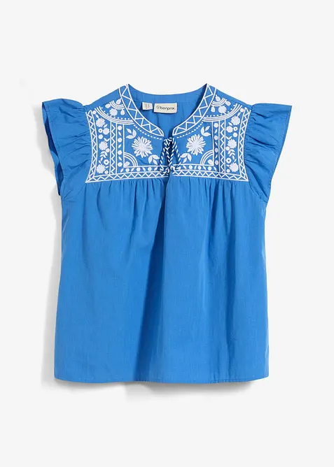 Tunika med sidenandel och broderi, bonprix