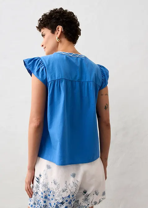 Tunika med sidenandel och broderi, bonprix