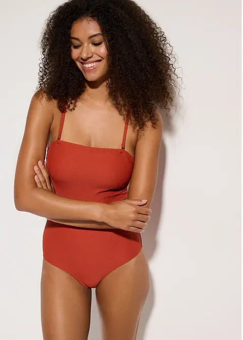 Baddräkt med medelhög formande effekt i material med struktur, bonprix