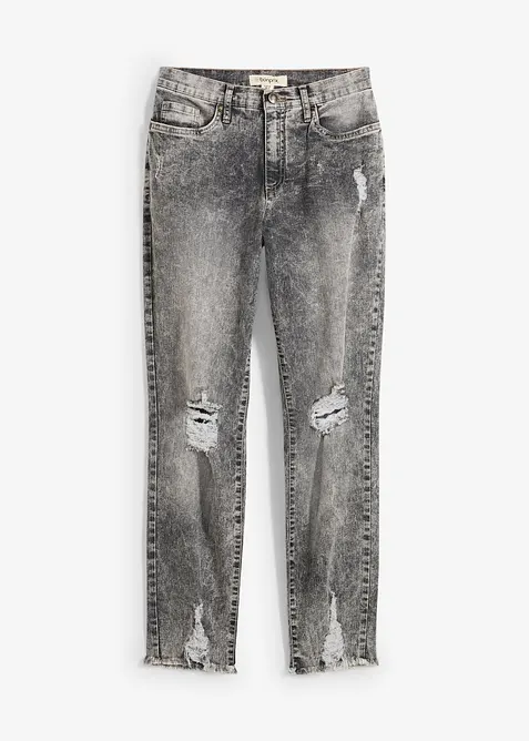 Mom jeans med destroyed-effekter, bonprix
