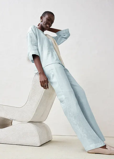 Byxa i rent linne, bonprix