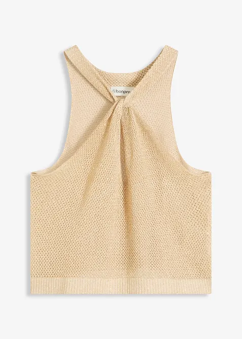 Stickat linne med glittrande effekt, bonprix