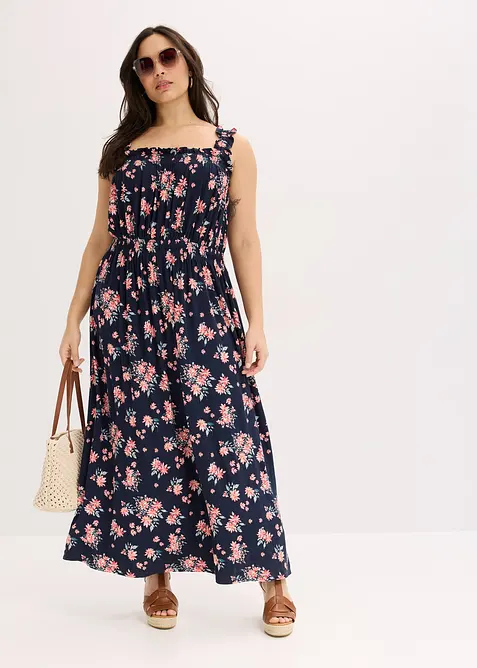 Mönstrad maxiklänning av viskosmix, bonprix